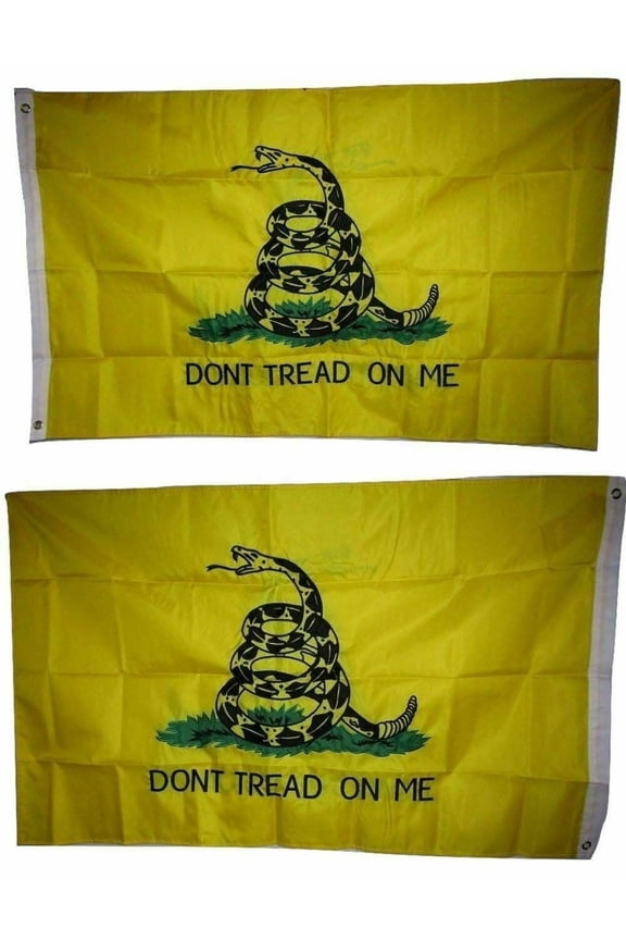 3'x5' ft, Gadsden Don't Tread on Me Flag US USA | DOUBLE SIDED Embroidered
