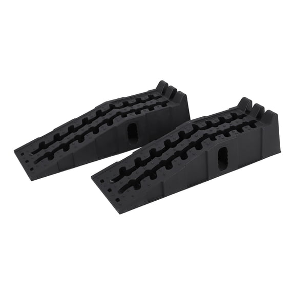 30,000 lbs Capacity Vehicle Ramps  17 cm Lift Height, Low 17 Ramp Angle, 30 cm Width | Anti-Skid Surface & Rubber Base | UV & Weather Resistant | Lightweight with Built-In Handles