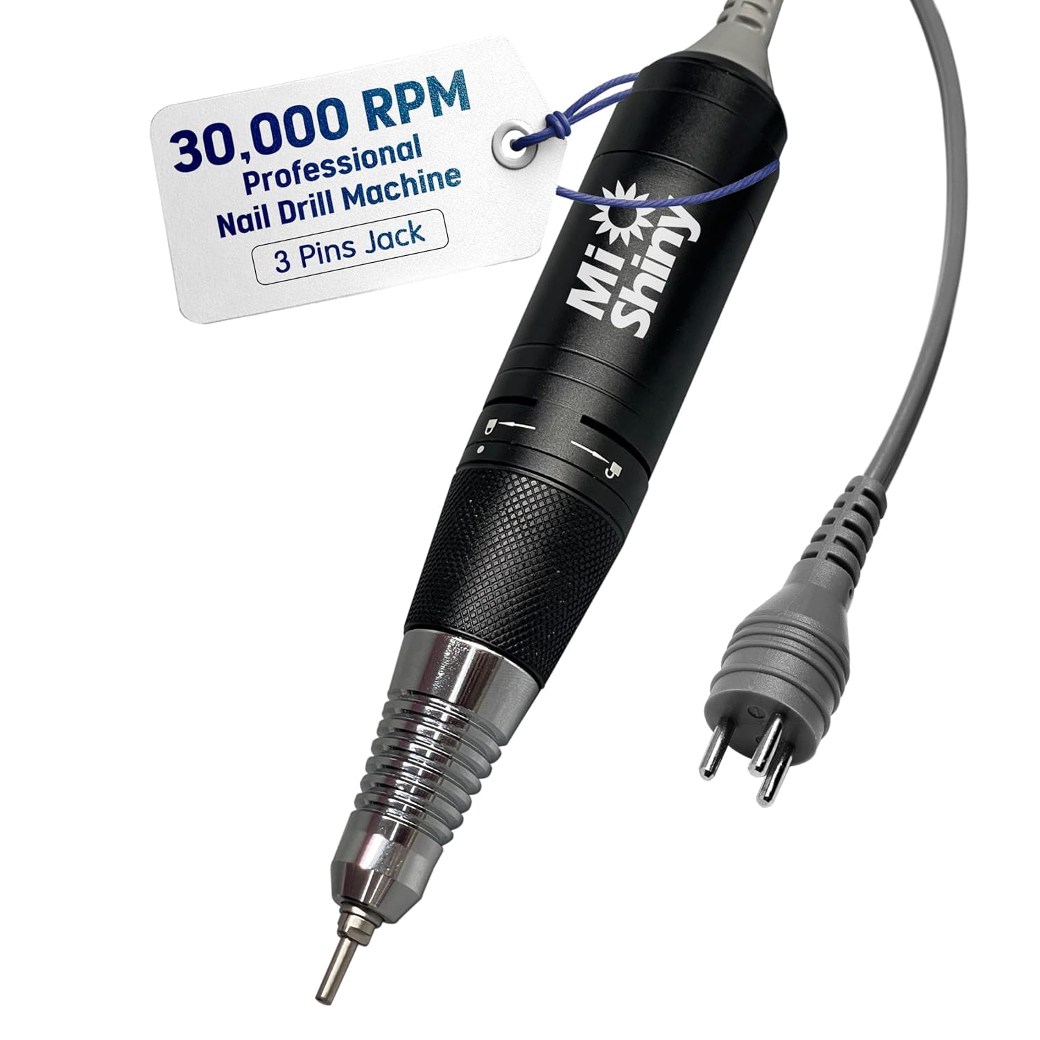 30.000RPM Professional Nail Drill Machine - Hand Drill for Nails - Replacement Nail Drill Handpiece Compatible with KUPA KP55, KP60, KP5000, UP-200 (Black)