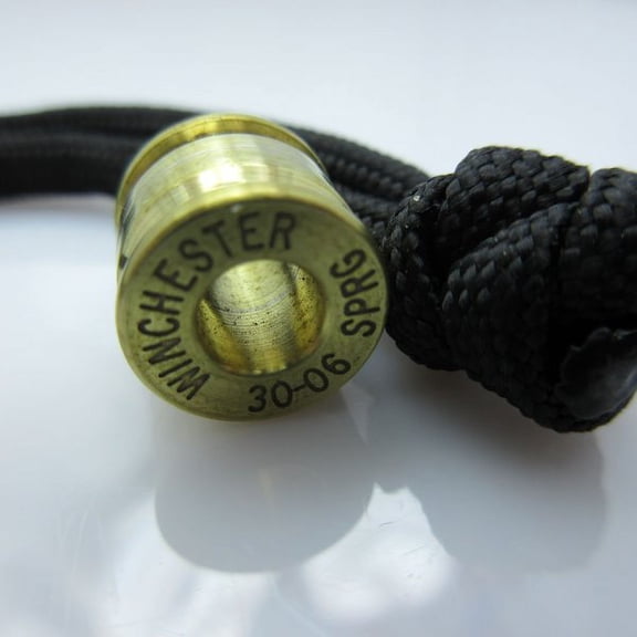30-06 Cal. Brass Bullet Casing Paracord / Lanyard Bead in Brass For Jig Pro Shop by Bullet KeyRing