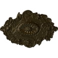 thumbnail image 1 of 30 1/2"W x 20"H x 1 1/2"P Strasbourg Ceiling Medallion, Hand-Painted Green Gold, 1 of 4
