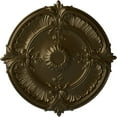 thumbnail image 1 of 30 1/8"OD x 1 1/2"P Attica Acanthus Leaf Ceiling Medallion (Fits Canopies up to 3 1/4"), Hand-Painted Brass, 1 of 6