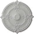 thumbnail image 1 of 30 1/8"OD x 1 1/2"P Attica Acanthus Leaf Ceiling Medallion (Fits Canopies up to 3 1/4"), Hand-Painted Frost, 1 of 6