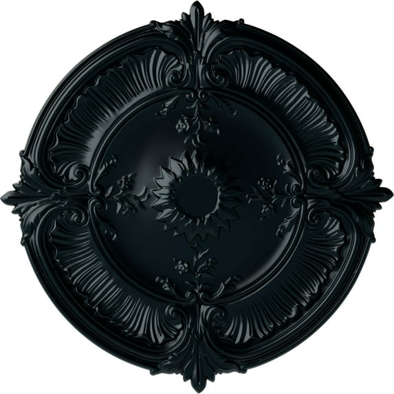 30 1/8"OD x 1 1/2"P Attica Acanthus Leaf Ceiling Medallion (Fits Canopies up to 3 1/4"), Hand-Painted Night Shade