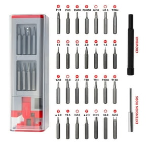 30 in 1 Precision screwdriver set, magnetic screwdriver bits, Precision screwdriver kit repair tools for iPhone, tablet, Xbox, PS4, watch, eyeglass repair tool kit (red)