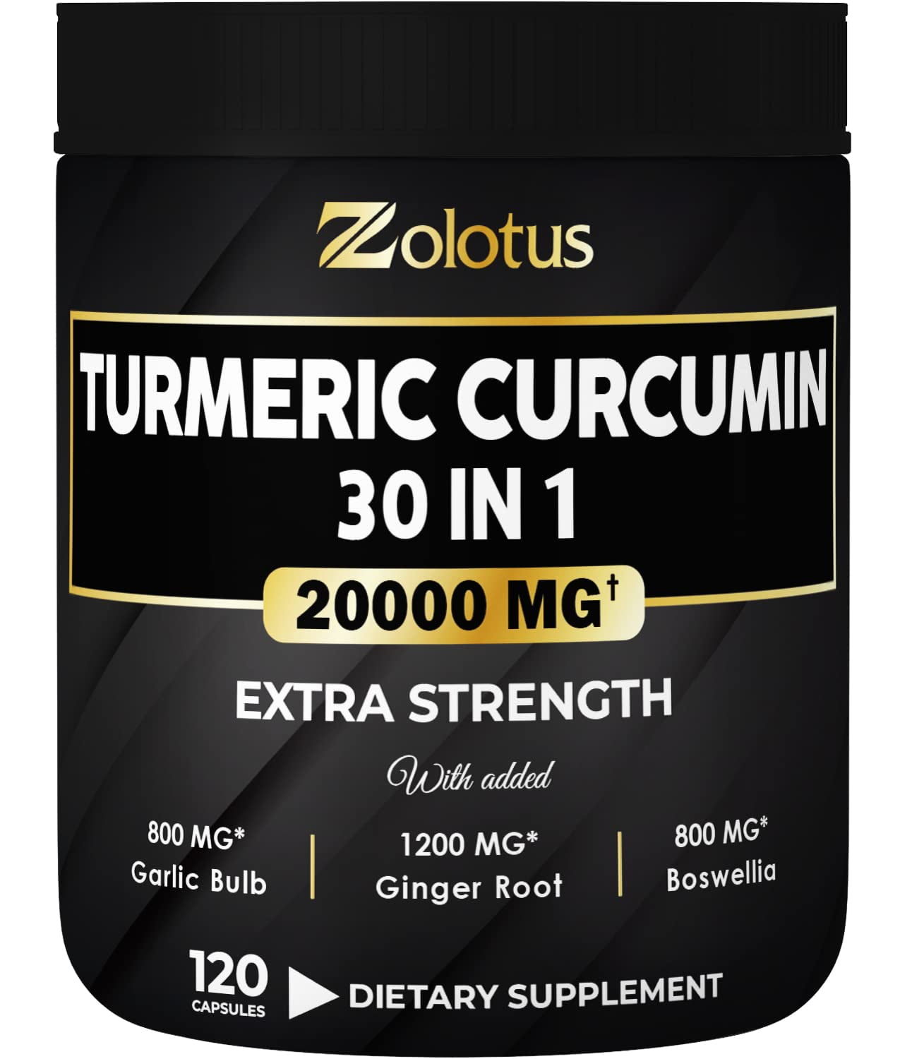 30 in 1 Turmeric Curcumin + Ginger Capsules 95 Curcuminoids Equivalent