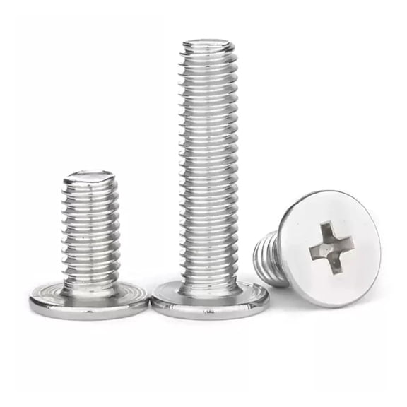 30-100pcs M1 M1.2 M1.4 M1.6 M2 M2.5 M3 A2-70 304 Stainless Steel Cross Ultra Thin Super Low Flat Wafer Head Bolt Screw(2mm,M1.2-2.3mm(100pcs))