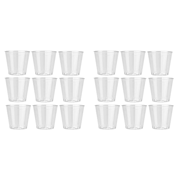 30-120 PC Clear Cups 30ml Disposable Mini Cold Drinking Cups for Party Picnic BBQ Travel , Thickened Sampling Tasting Cups for Smoothies Iced Coffee Ice Cream Snack