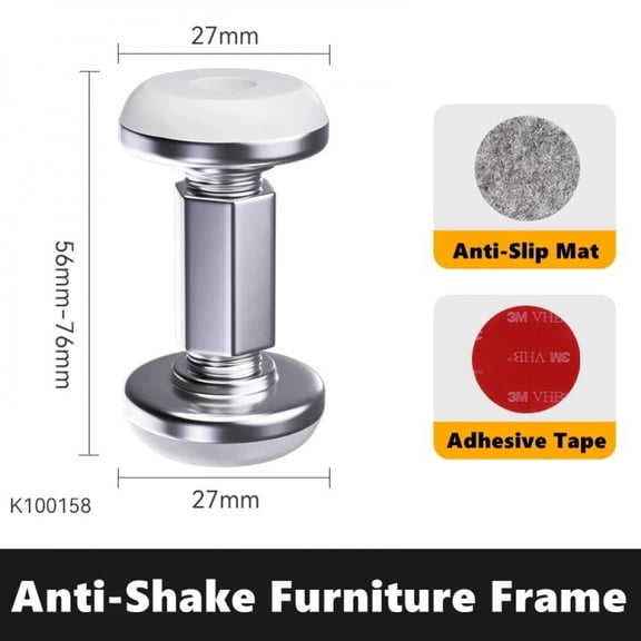 30-120mm Adjustable Threaded Bed Frame Anti-Shake Tool Self-adhesive Headboard Stoppers Telescopic Support Hardware Fasteners