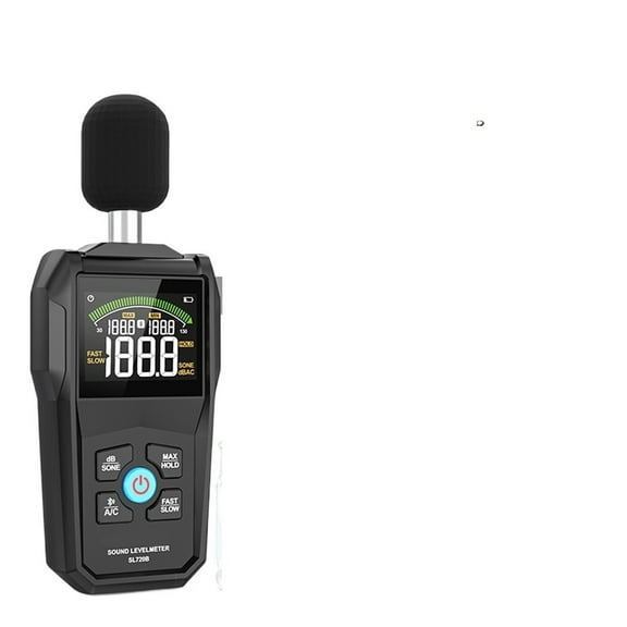 30-130dB Noise Meter Display Color Backlit Display Fast Slow Sampling Rate Capacitive Microphone Sound Level Monitor ,Accurate Readings