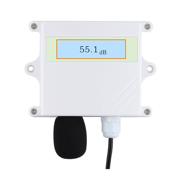 30-130dB Noise Sensor Module with LCD Display Modbus-RTU RS485 4-20mA 0-10V Industrial Decibel Meter Transmitter 20Hz-12.5KHz - With LCD Display_485