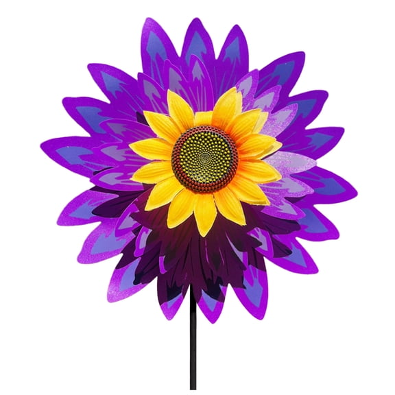 30*14in Sunflower Pinwheels Outdoor Wind Spinners Yard Garden,Lawn Pinwheels Bulk Colorful Flower Windmill Decorative