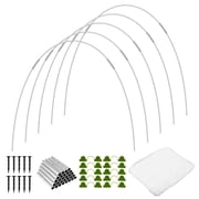 15Pcs Garden Hoops Bracket Kit,Greenhouse Hoop Garden Netting Kit with Clips for DIY 20-33ft Grow Tunnel, Garden Hoops for Raised Beds, Fiberglass Support Hoops Frame,Gardening Supplies