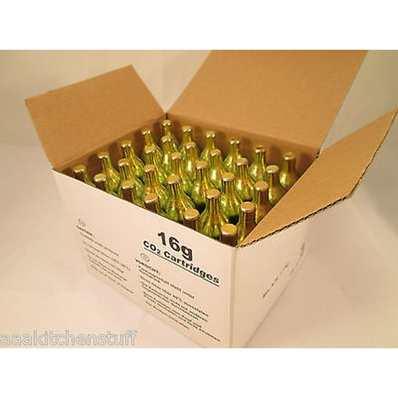 (30) 16g CO2  NON-threaded KEG charger Tire NET Net-Gun cartridg C02  16g NT 30