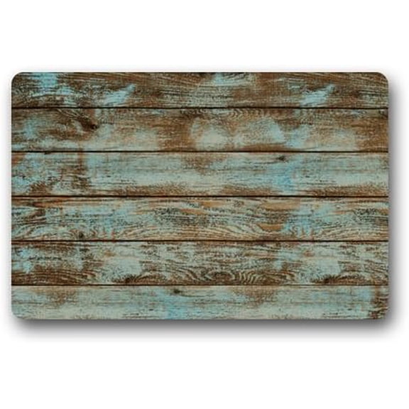 30*17inchesDoormat Rustic Old Barn Wood Indoor Decoration Floor Mat Rug Non-Slip Entrance Indoor Bathmat Kitchen Home Rugs Rubber