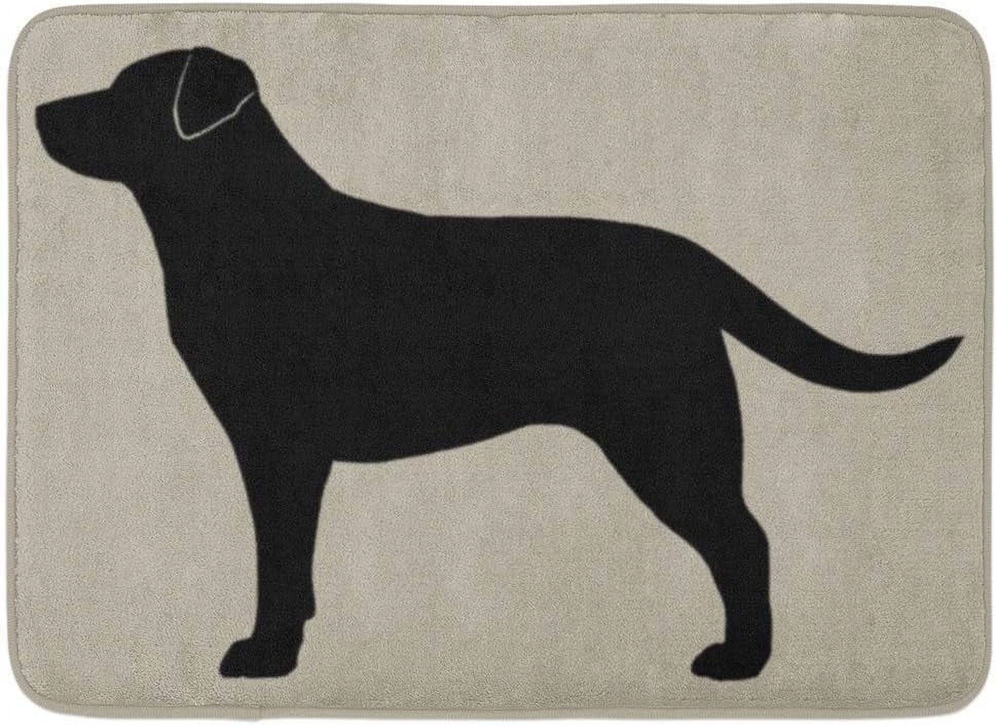 30*17inches Welcome Rectangular Door Mat Dog Black Labrador Retriever ...