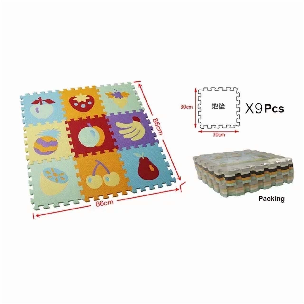 30*1cm Cartoon Animal Pattern Play Mats Puzzles EVA Foam Floor Pad For Children Baby Play Gym Crawling Mats Toddler Carpet Gifts