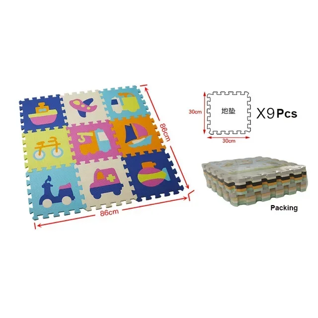 30*1cm Cartoon Animal Pattern Play Mats Puzzles EVA Foam Floor Pad For Children Baby Play Gym Crawling Mats Toddler Carpet Gifts