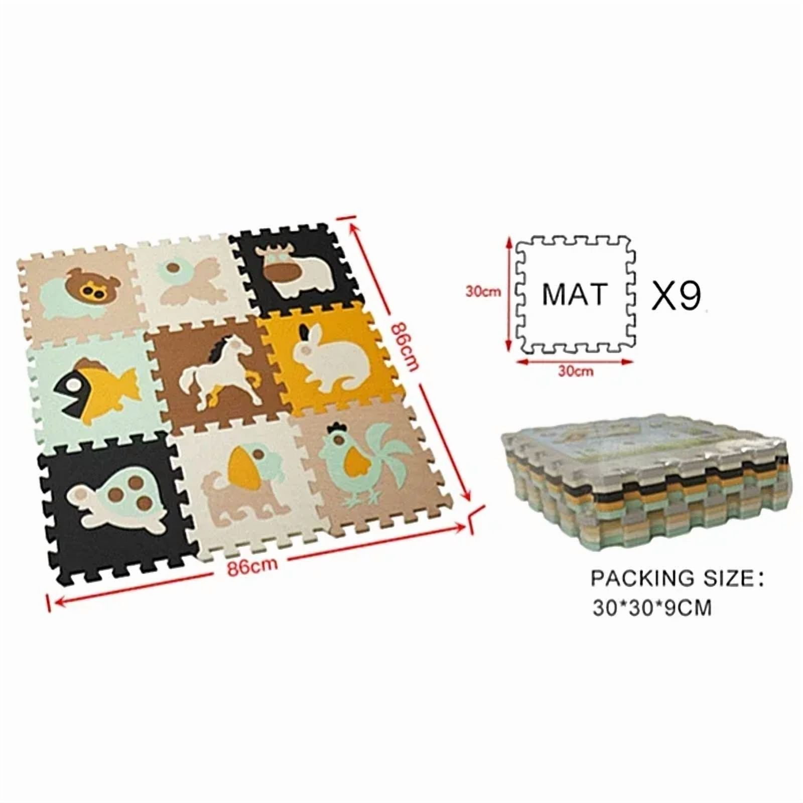 30*1cm Cartoon Animal Pattern Play Mats Puzzles EVA Foam Floor Pad For Children Baby Play Gym Crawling Mats Toddler Carpet Gifts