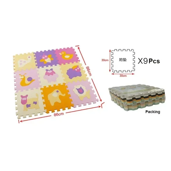 30*1cm Cartoon Animal Pattern Play Mats Puzzles EVA Foam Floor Pad For Children Baby Play Gym Crawling Mats Toddler Carpet Gifts