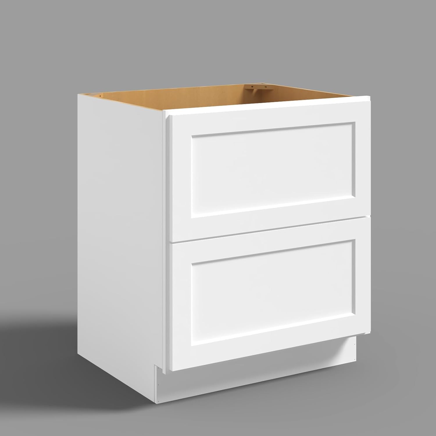 30" 2Drawers Kitchen Base Solid Wood Base with