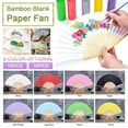 thumbnail image 1 of 30/20/16/10/5Pcs Multi-color Wedding Decorative Papper Fabric Folding Hand Fans Party Favor, 1 of 9