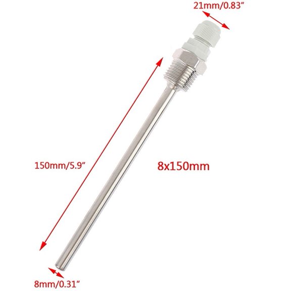 30-200Mm Thermowell 304 Stainless Steel 1/2 For Bsp G Thread For Temperature Sensor