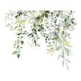 30*25cm Plant Flower Leaf Wall Sticker Bathroom Toilet Decorative W6M7