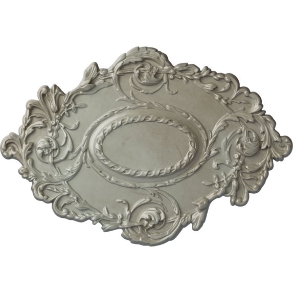 30 3/8"W x 20 3/4"H x 1"P Kinsley Flowing Leaf Ceiling Medallion Flash Gold Finished