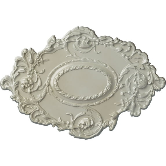 30 3/8"W x 20 3/4"H x 1"P Kinsley Flowing Leaf Ceiling Medallion Flash Blue Finished