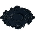 thumbnail image 1 of 30 3/8"W x 20 3/4"H x 1"P Kinsley Flowing Leaf Ceiling Medallion, Hand-Painted Midnight Dream, 1 of 4