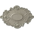 thumbnail image 1 of 30 3/8"W x 20 3/4"H x 1"P Kinsley Flowing Leaf Ceiling Medallion, Hand-Painted Pearl White, 1 of 4
