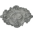 thumbnail image 1 of 30 3/8"W x 20 3/4"H x 1"P Kinsley Flowing Leaf Ceiling Medallion, Hand-Painted Ultra Pure White Crackle, 1 of 4