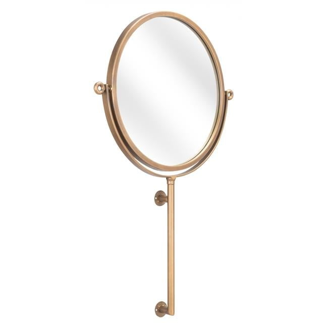 Gold Round Stainless Steel Wall Mount Vanity Mirror