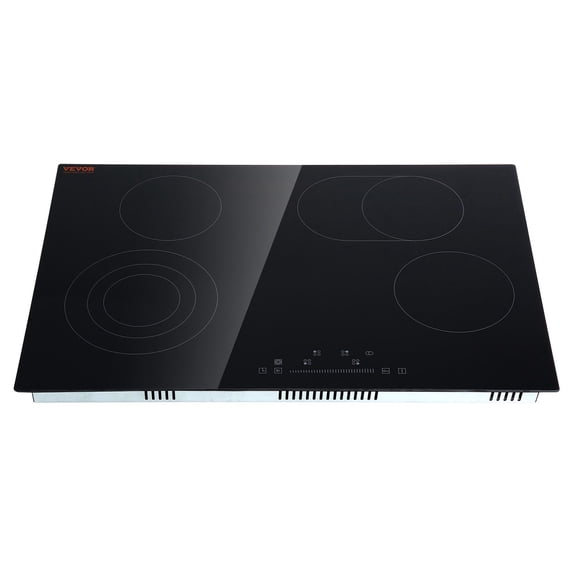 30.3" x 20.5" 4-Burner Built-In Electric Stove Top, 240V Glass Cooktop w/ Sensor Touch, Timer, Child Lock, 9 Power Levels – Simmer, Steam, Fry