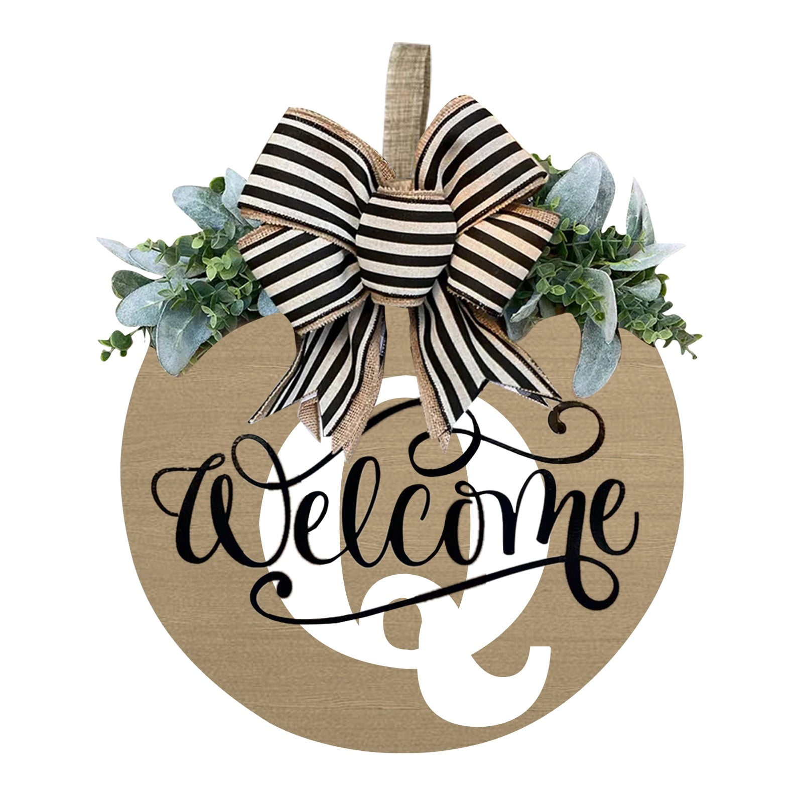 30*30cm Outdoor Decor 2024 Last Name Year Round Front Door Wreath 26