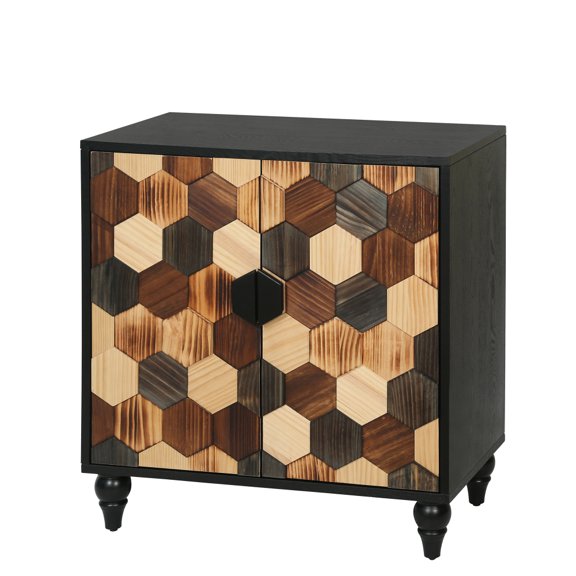 30.31" Sideboard With With Honeycomb Pattern, Modern Accent Cabinet(lxf)