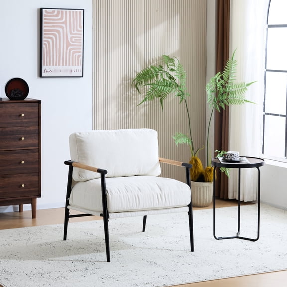 30.31" Wide Modern Chair with Sturdy Metal Frame / Comfortable Seating for Home and Office