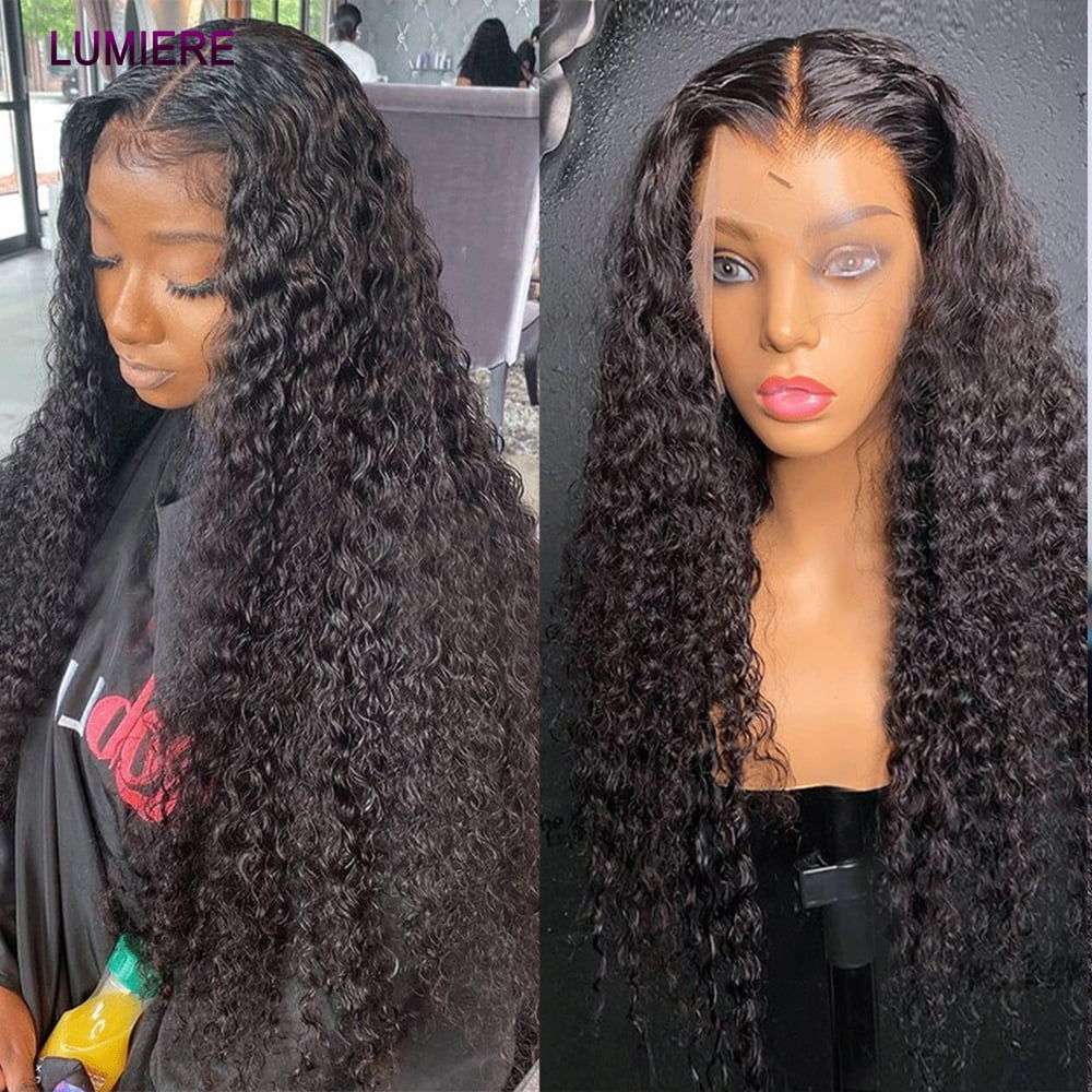30 32 34 Inch Deep Wave Lace Front Human Hair Wigs For Women  display picture 1