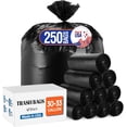 thumbnail image 1 of 30-33 Gallon Trash Bags, 250 Count – Medium Duty Garbage Bags, Thick, Durable & Puncture-Resistant Plastic Bolsas para basura, Perforated Design– Made in USA for Kitchen, Yard, Office (Black), 1 of 4