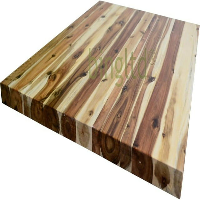  30" L x 24" Rectangular Acacia Butcher Block Standard Countertop with