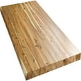  30" L x 24" Rectangular Acacia Butcher Block Standard Countertop with