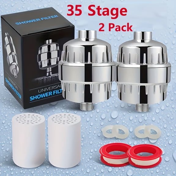 30/35-Stage Shower Water Filter] 30-Stage High-Performance Shower Filter, Showerhead Filter with Cartridges - Hard Water Purifier