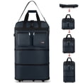 thumbnail image 1 of 36" Expandable Foldable Luggage Bag Suitcase with 5 Swivel Wheels Collapsible Rolling Travel Bag for Home Storage Moving,Blue - EX, 1 of 6