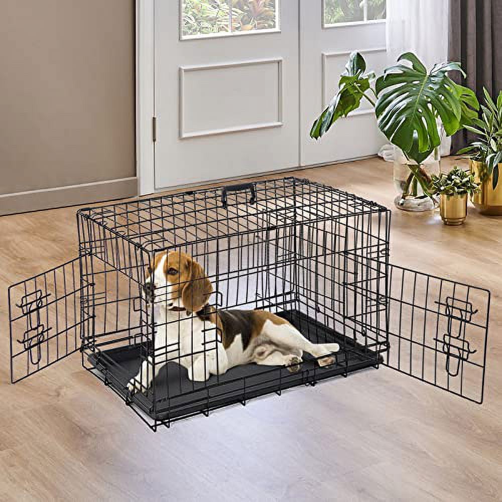 Picture Idea: 30 36 42 Inches Double Door Dog Crates Folding Metal