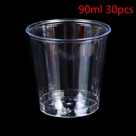 30/36/50Pcs Mini Clear Plastic Shot Glasses Jelly Cup Plastique Tumblers Wedding Birthday Party Kitchen Accessories