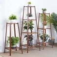 thumbnail image 1 of TETSELF 30"/38"/46" Tall Bamboo Plant Stand Flower Pot Display Rack Shelf Indoor Outdoor, 1 of 4