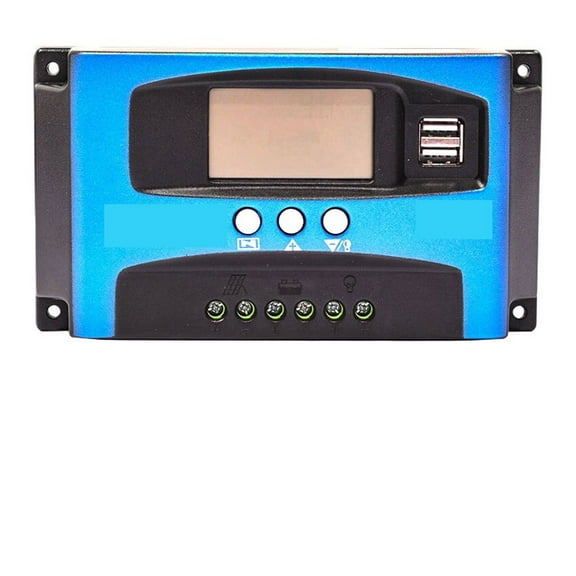 30/40/50/60/100A MPPT Solar Charge Controller Dual USB LCD Display 12V/24V Auto Solar Cell Panel Charger Regulator With Load