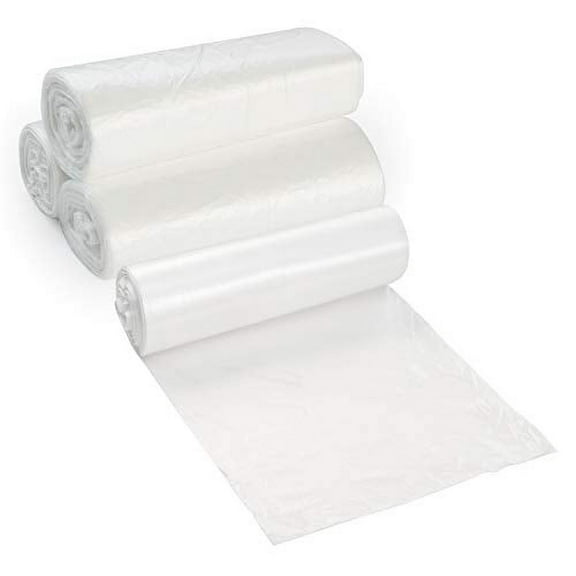 30-40 Gallon Clear Garbage Can Liners, 500 Count - 20 Coreless Rolls For Home, Office, Industrial Wastebaskets