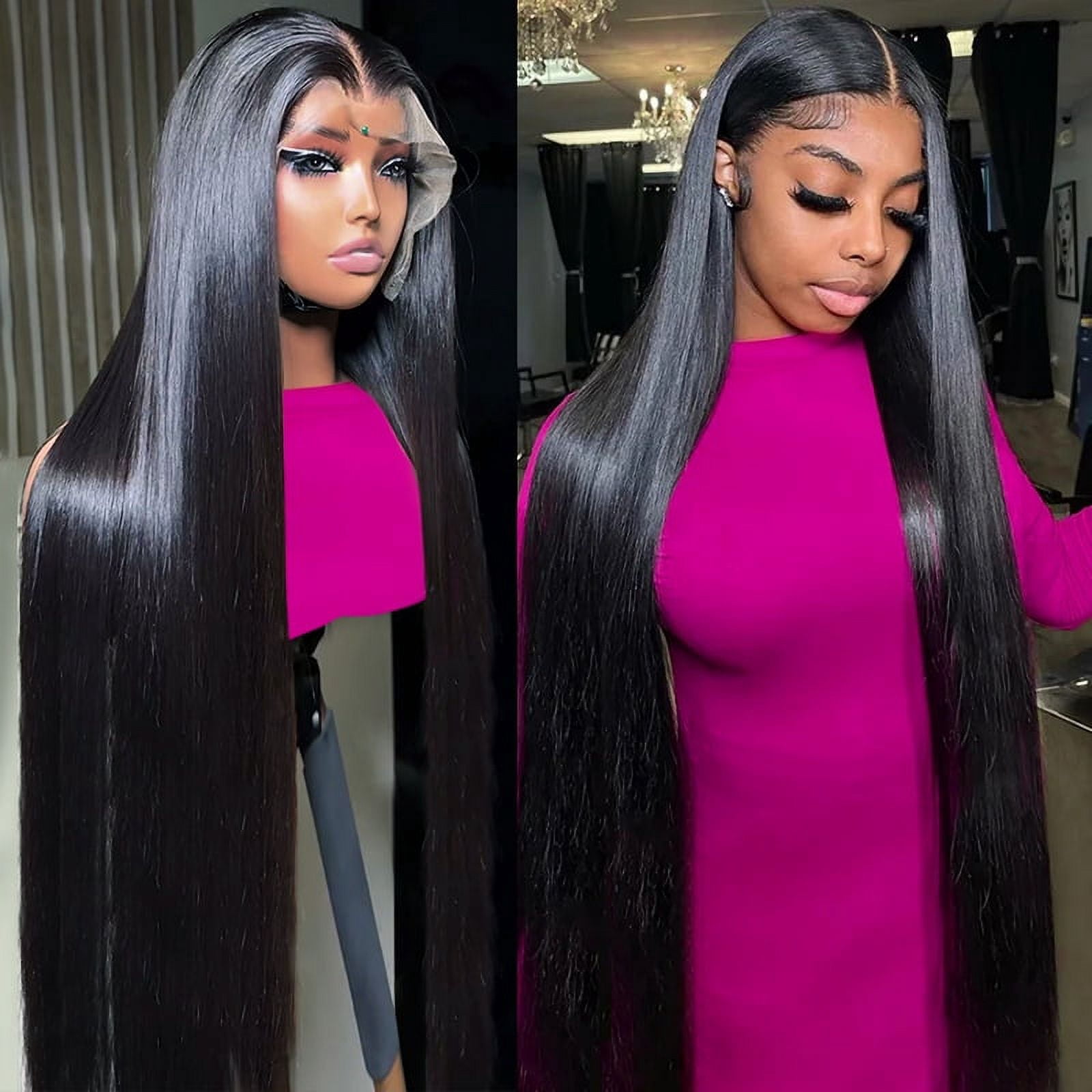 30 40 Inch 13x4 13x6 Straight Lace Frontal Wigs 360 Front Human Hair ...
